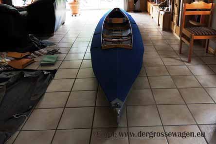 Faltboot Pouch aufgebaut